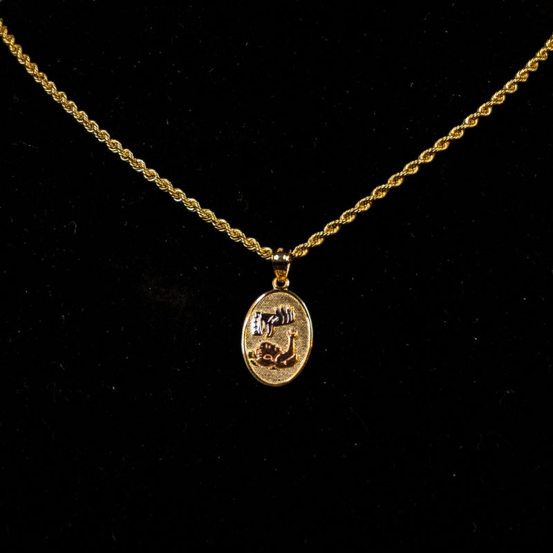 14K Gold Baptism Pendant #2