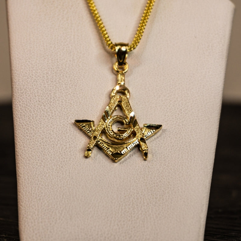 14K Gold Masonic Pendant