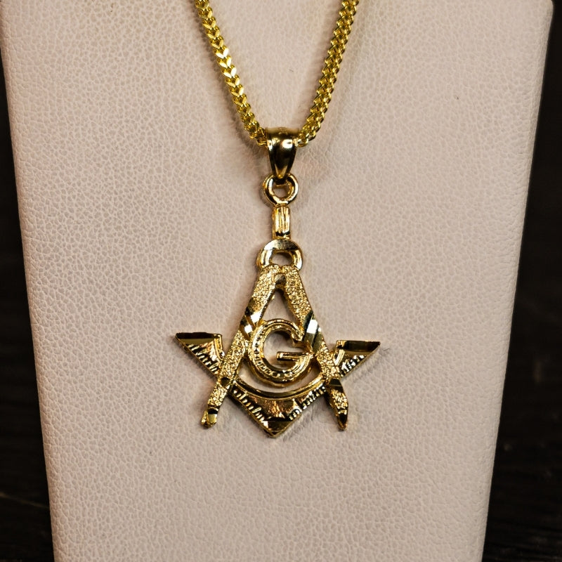 14K Gold Masonic Pendant