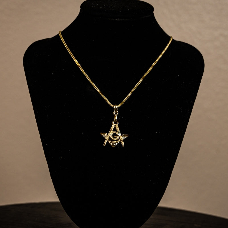 14K Gold Masonic Pendant