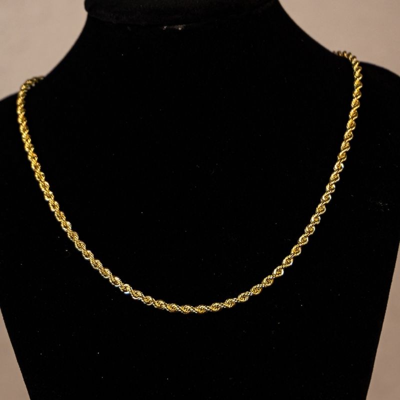 14K Gold Hollow Rope Chain