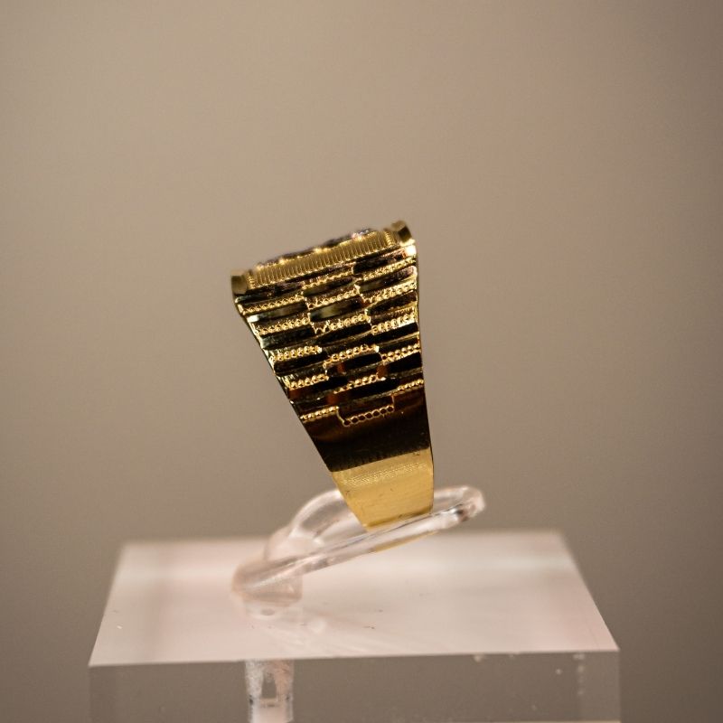 14K Gold San Judas #1 Ring Men