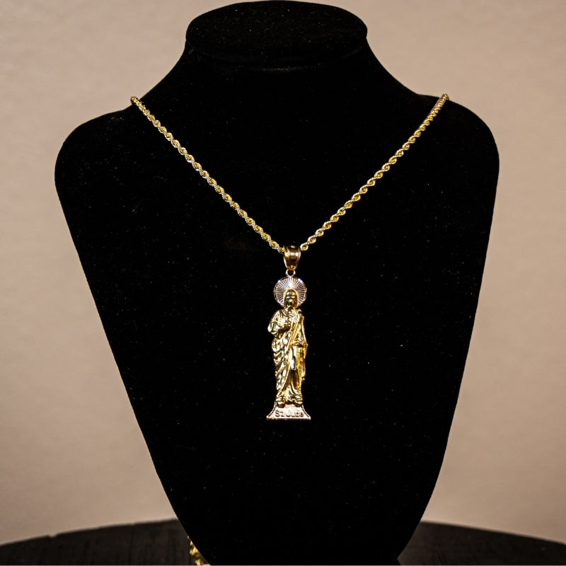 14K Gold San Judas Pendant