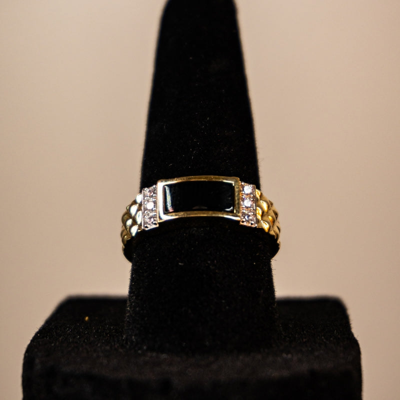 14K Gold Ring With Onyx Stone