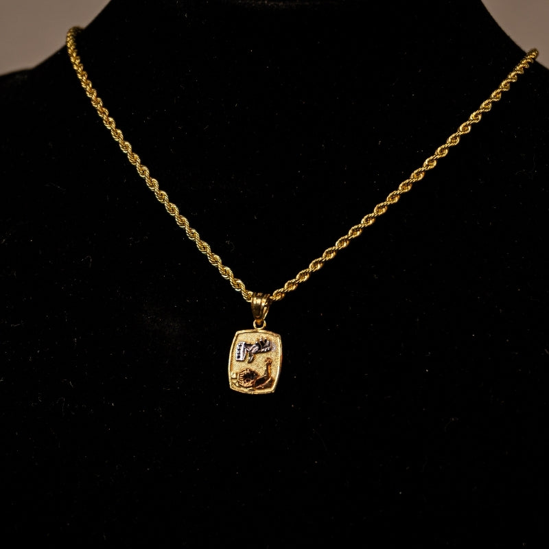 14K Gold Baptism Pendant