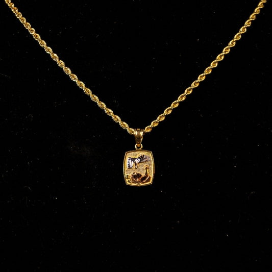 14K Gold Baptism Pendant