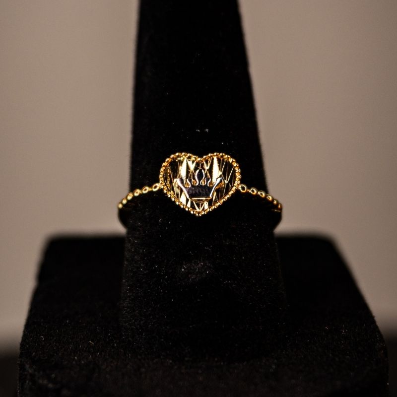 14K Gold Women's Crown Ring