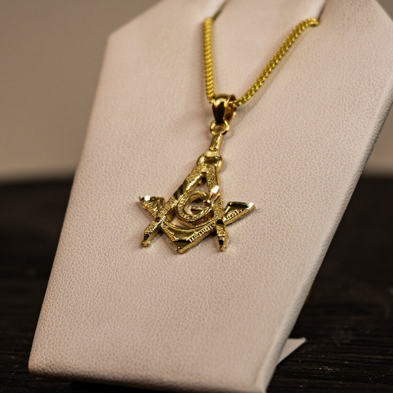 14K Gold Masonic Pendant