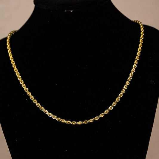 14K Gold Hollow Rope Chain