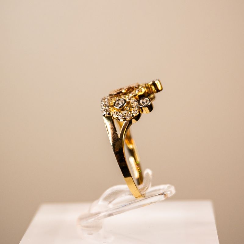 14K Gold Women's XV Ring