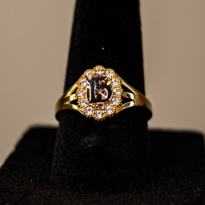 14K Gold Women's XV Ring #2